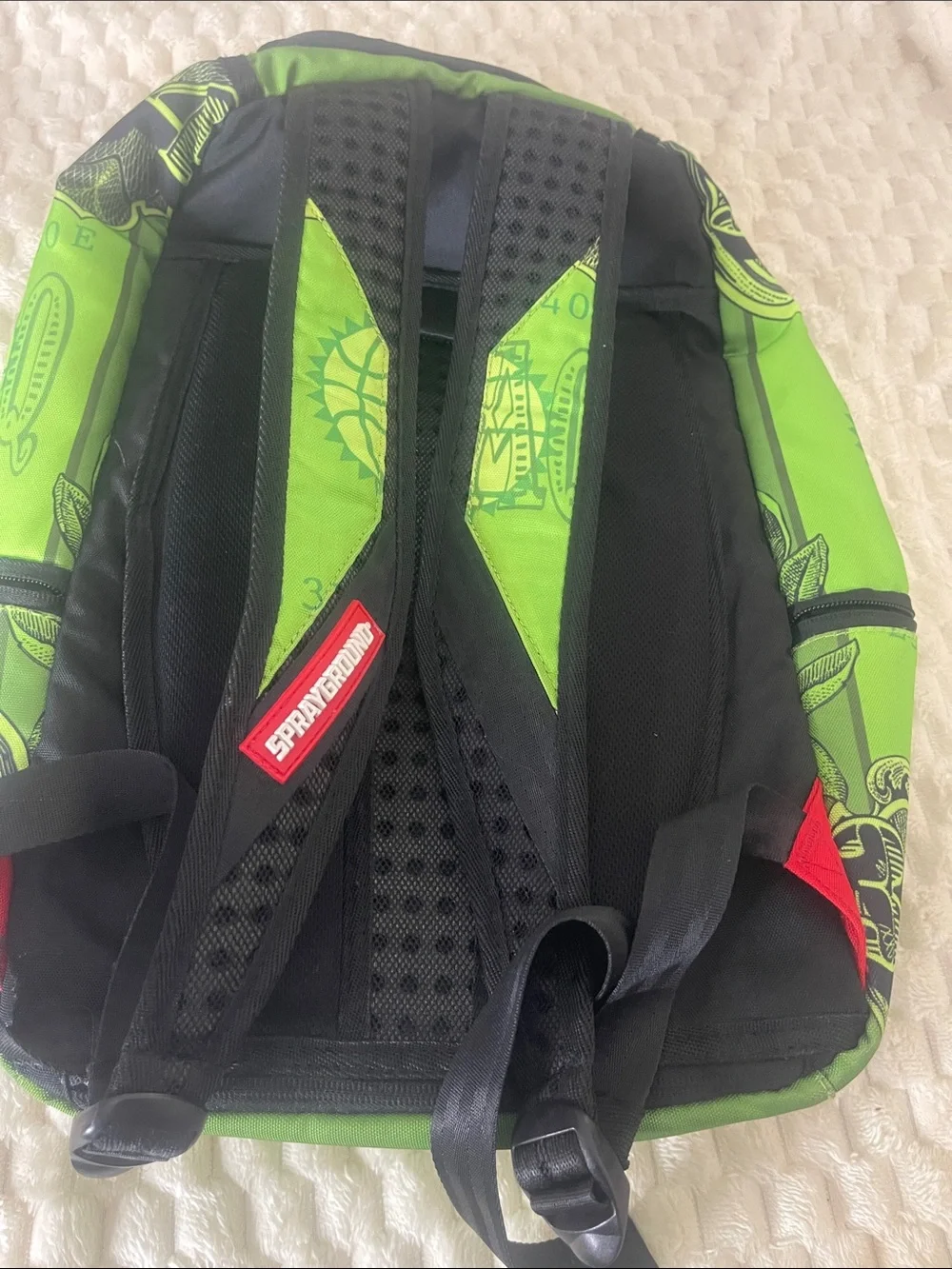 NWT Sprayground xNBALab Limited Edition Green Portrait Graphic Backpack/Accents